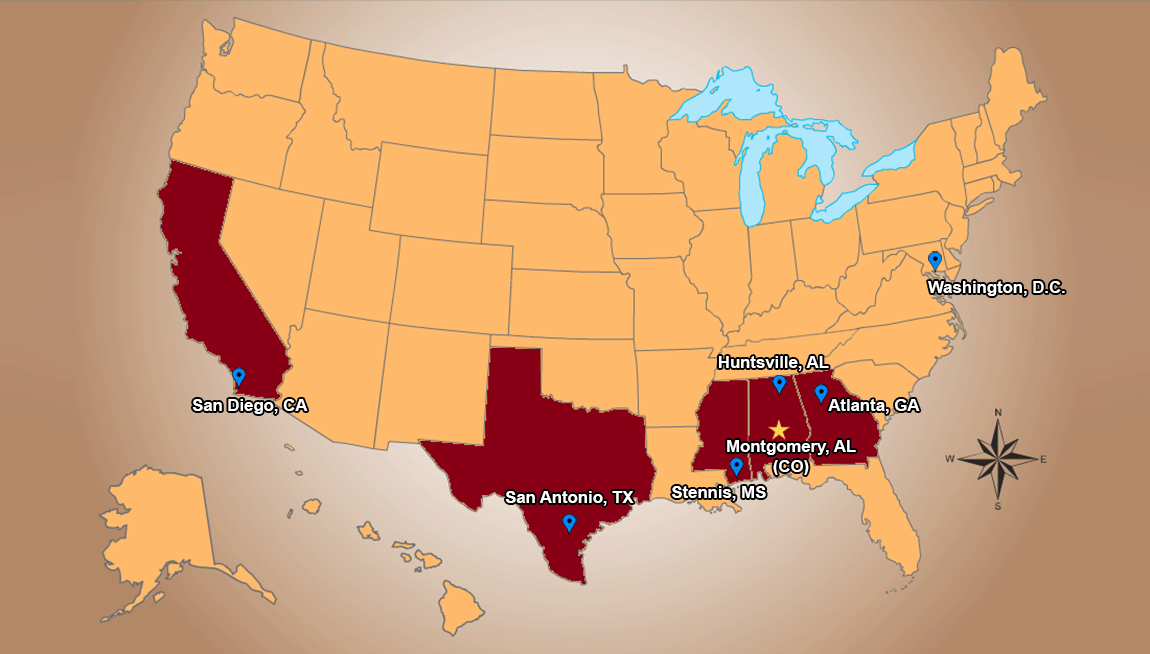 CTE's offices map